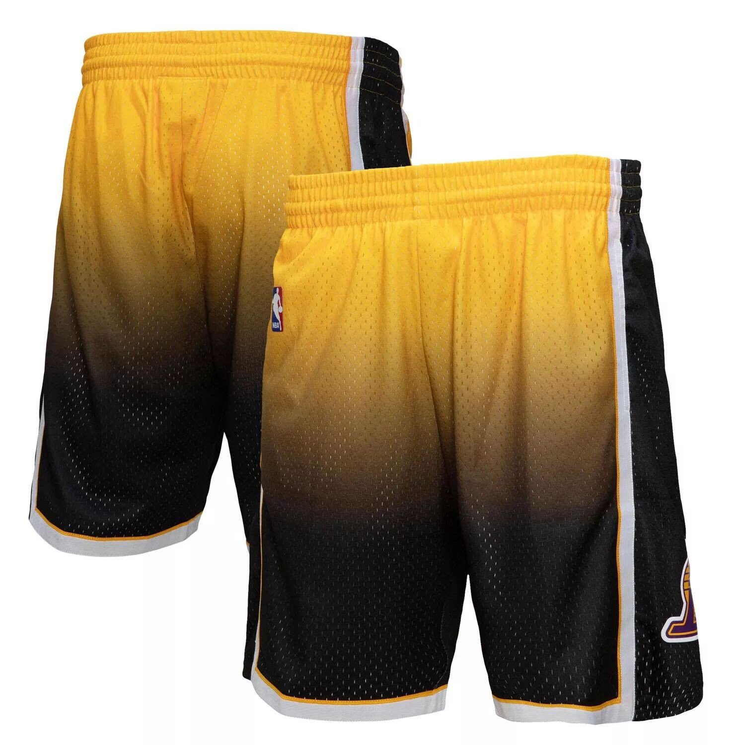 

Мужские шорты Mitchell & Ness Gold/Black Los Angeles Lakers 2009/10 Hardwood Classics Fadeaway Reload 3.0 Swingman