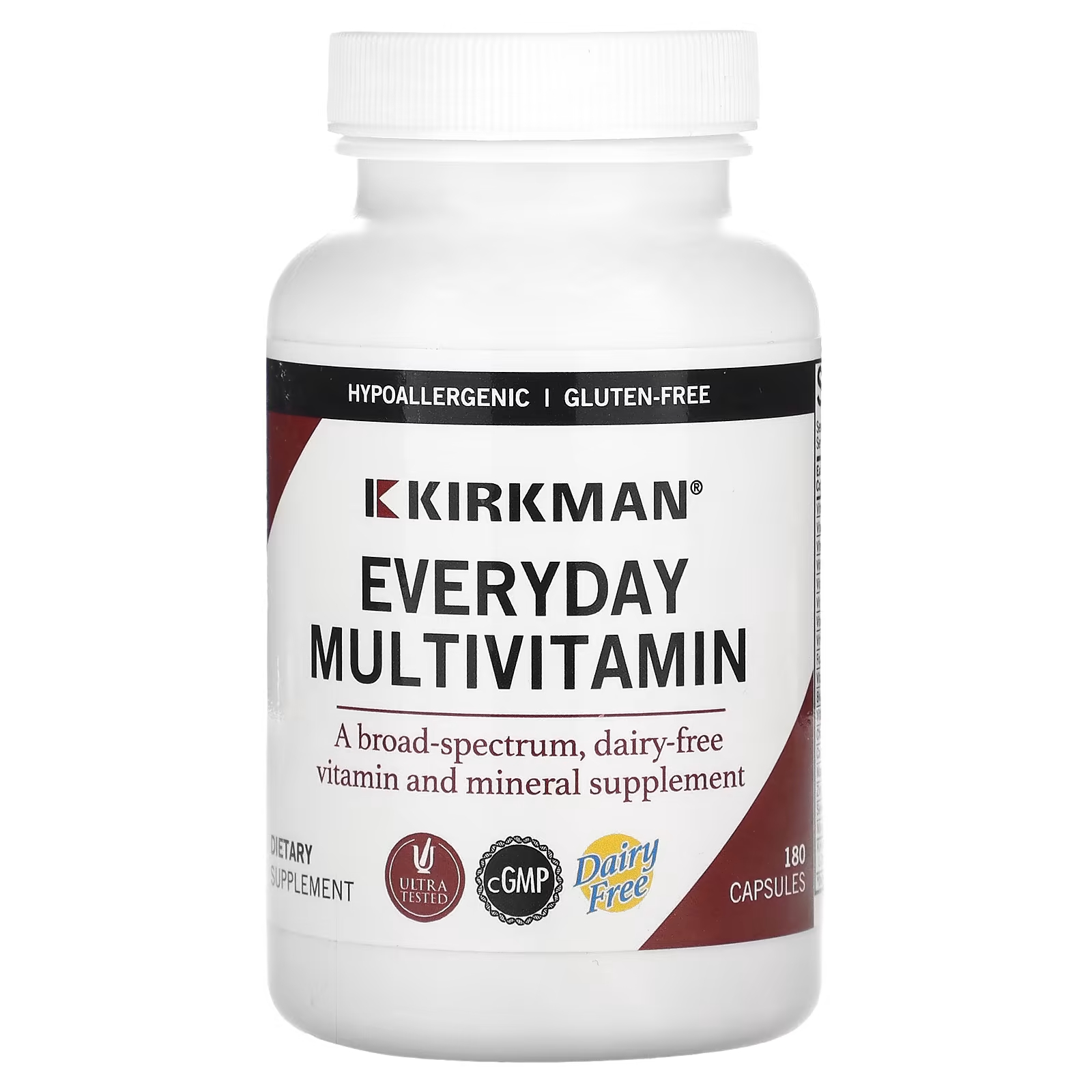 Пищевая добавка Kirkman Labs Everyday Multivitamin, 180 капсул carlson labs glutathione booster добавка с глутатионом 180 капсул