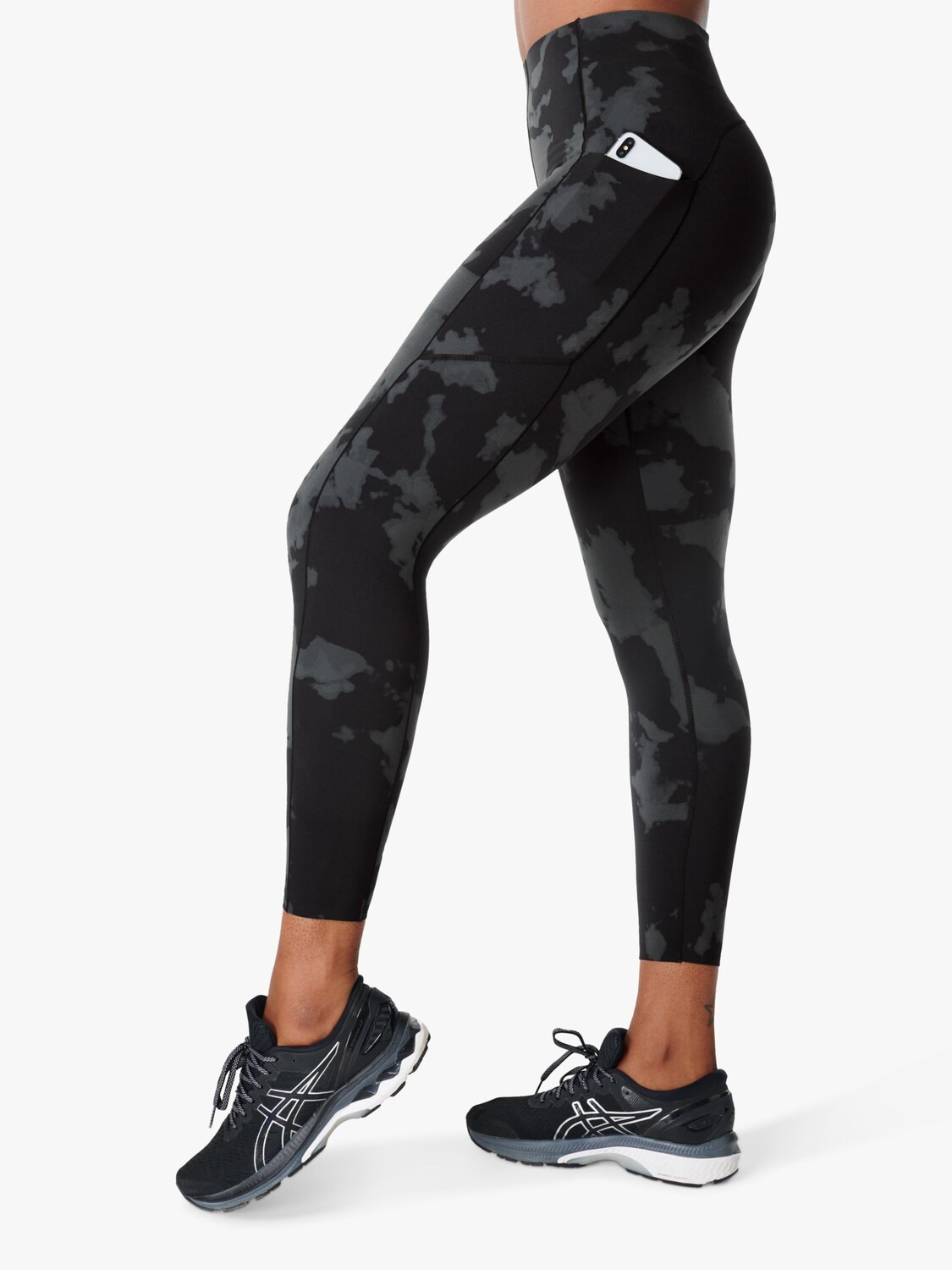 

Спортивные леггинсы 7/8 с завышенной талией Sweaty Betty Power UltraSculpt, черный выцветший цвет