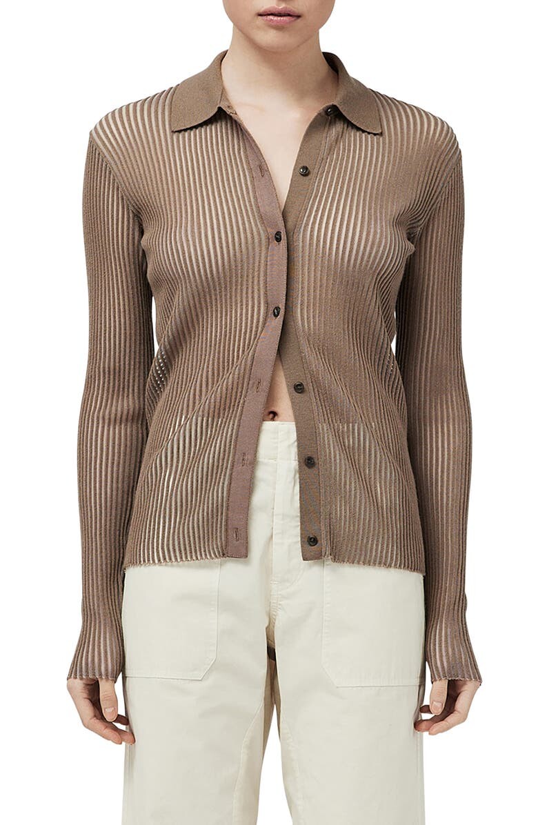 

Топ Dorit Rib из смесовой шерсти мериноса RAG & BONE, светло-коричневый