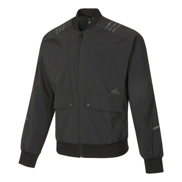 Куртка Men's adidas Sports Stylish Solid Color Logo Minimalistic Jacket Black, черный