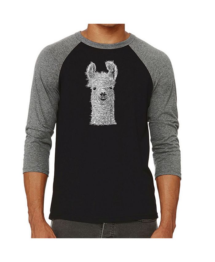 Мужская футболка реглан Word Art Llama LA Pop Art, серый наушники мужская футболка реглан word art la pop art серый