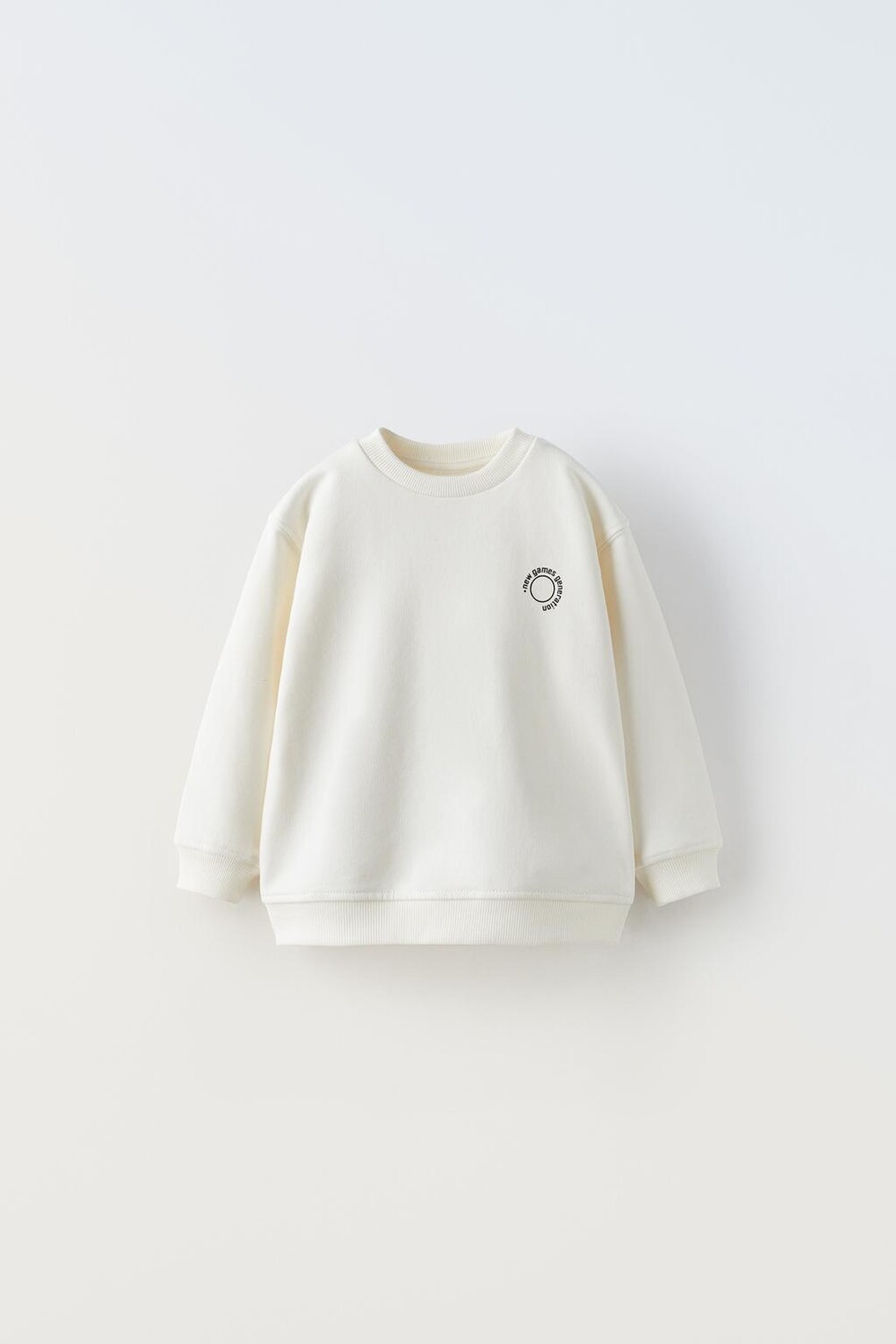 

Свитшот с лозганом ZARA, экрю