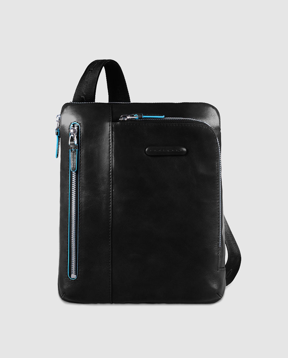 Piquadro маленькая мужская кожаная сумка через плечо на молнии черного цвета Piquadro, черный цена и фото