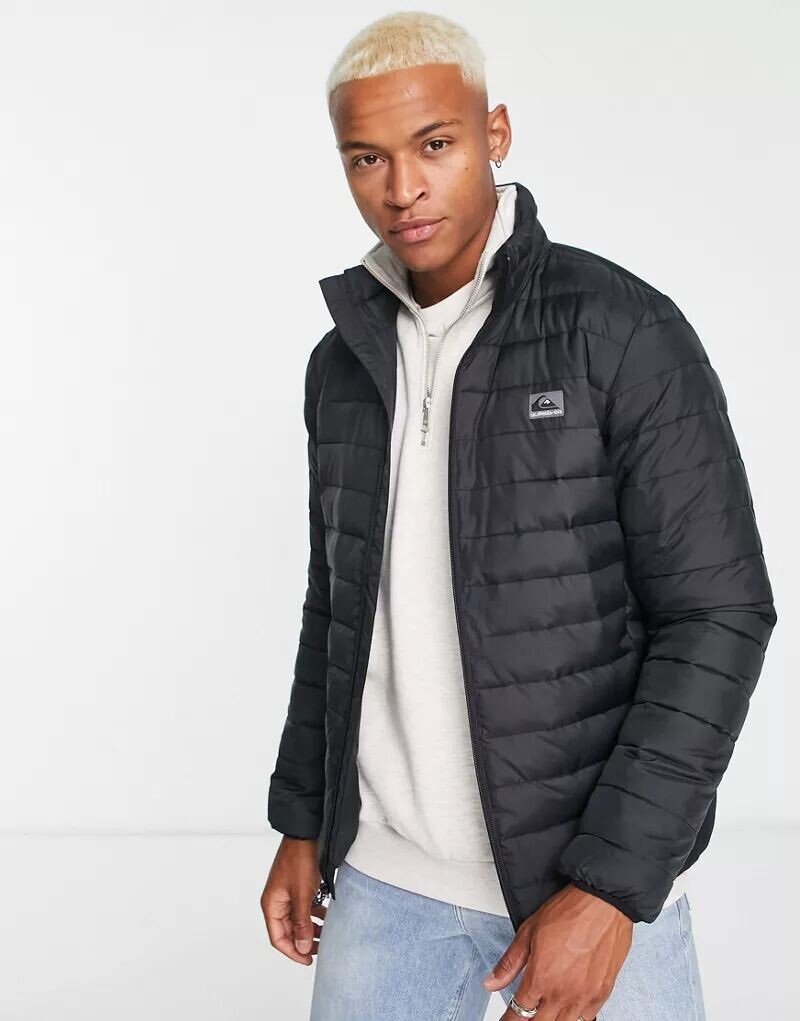 

Черная стеганая куртка Quiksilver Scaly