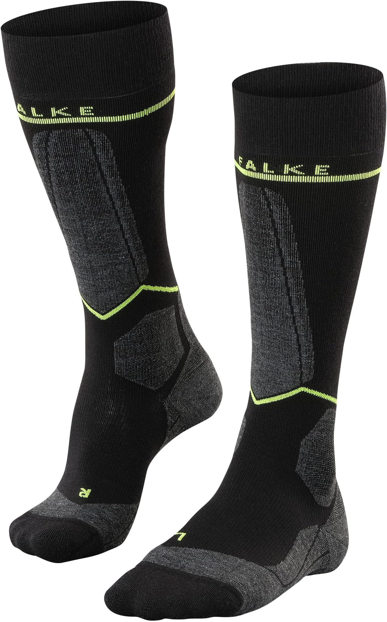 Лыжные носки до колена SK Energizing Wool W3 Falke, цвет Black/Lightning лыжные носки до колена sk4 falke цвет off white
