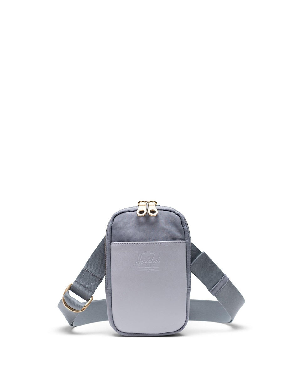 Маленькая женская сумка через плечо из серой ткани на молнии Herschel, светло-серый