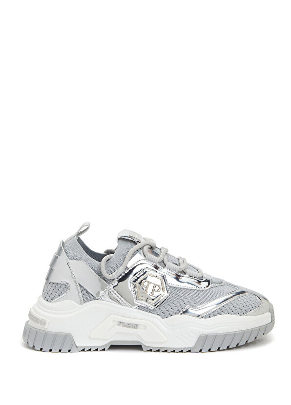 

Женские кроссовки silver sock form с логотипом Philipp Plein