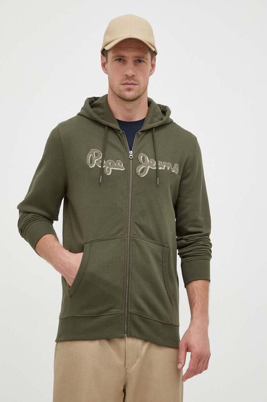 

Хлопковая толстовка Ryan Pepe Jeans, зеленый