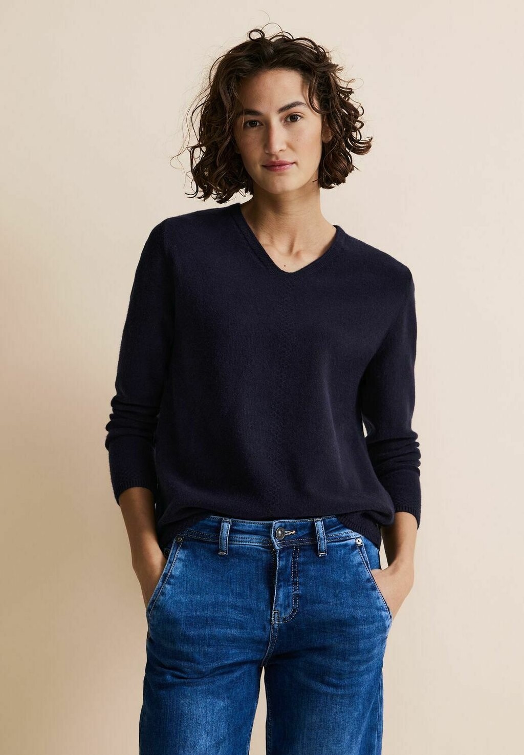 

Вязаный свитер BASIC Street One, цвет blau