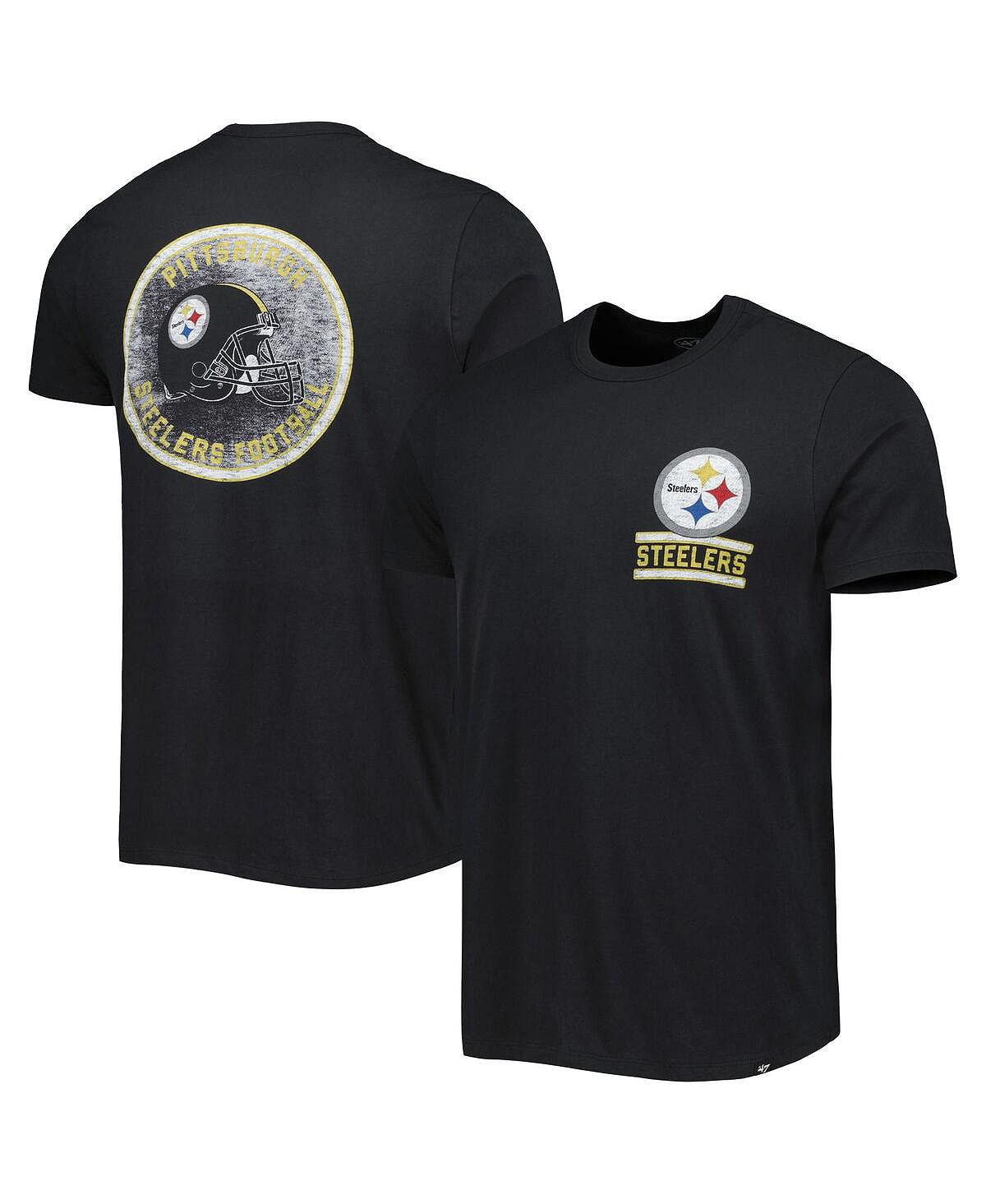 Мужская черная футболка Pittsburgh Steelers Open Field Franklin '47 Brand