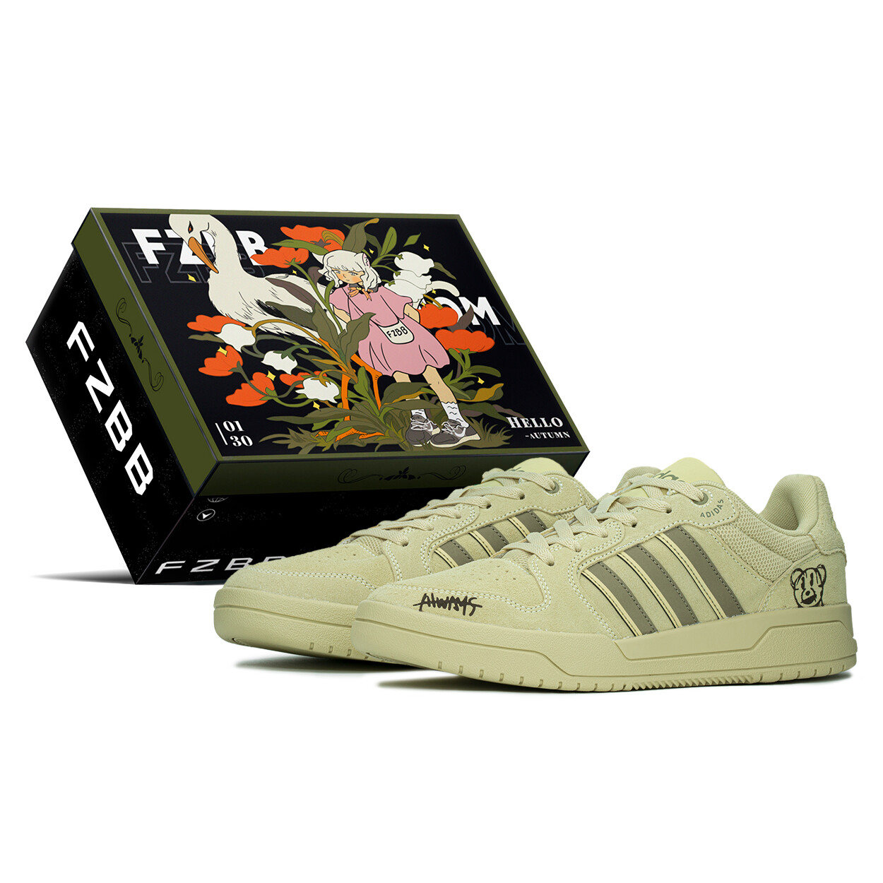 

Кроссовки adidas neo Entrap Skateboarding Shoes Unisex Low-top Brown/beige, хаки