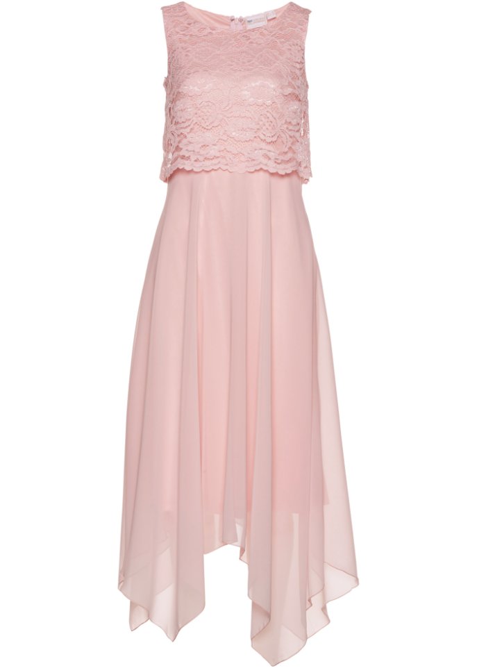 цена Шифоновое платье премиум-класса с кружевом Bpc Selection, розовый