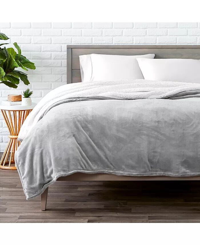 

Флисовое одеяло из шерпы Bare Home, синий