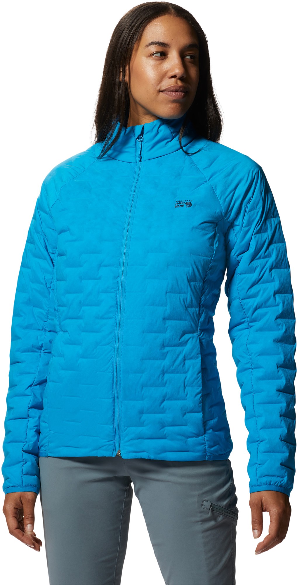 пуховик мужской mountain hardwear stretchdown™ light jacket синий Легкий пуховик стрейч-даун – женский Mountain Hardwear, синий