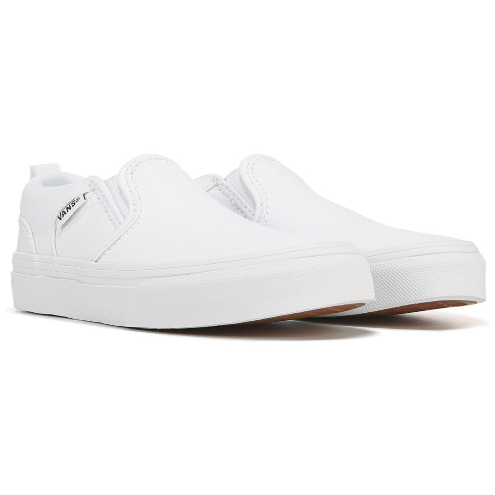 

Детские слипоны Asher Little/Big Kid Vans, белый