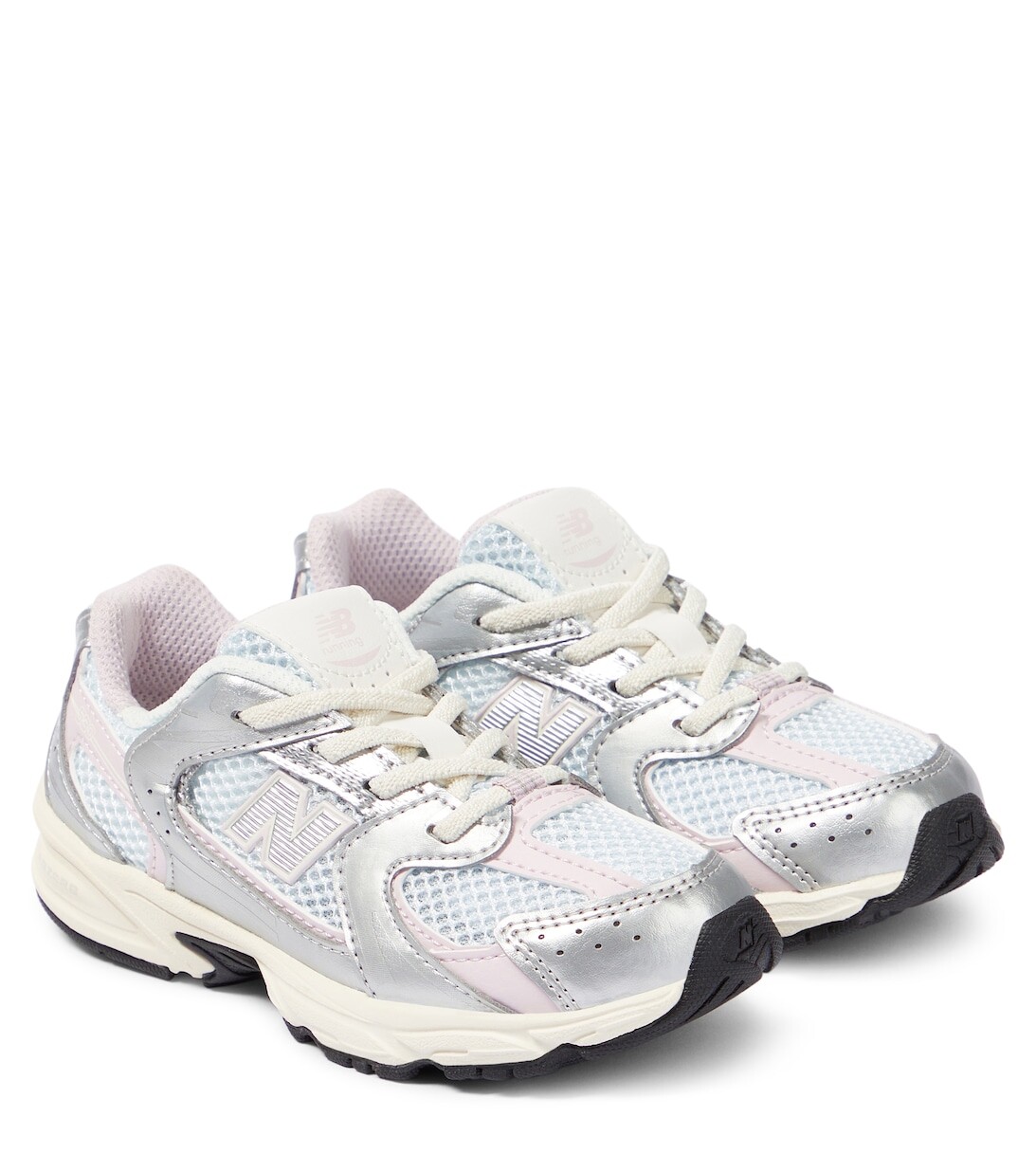 

Кроссовки 530 из кожи и сетки New Balance, серебряный