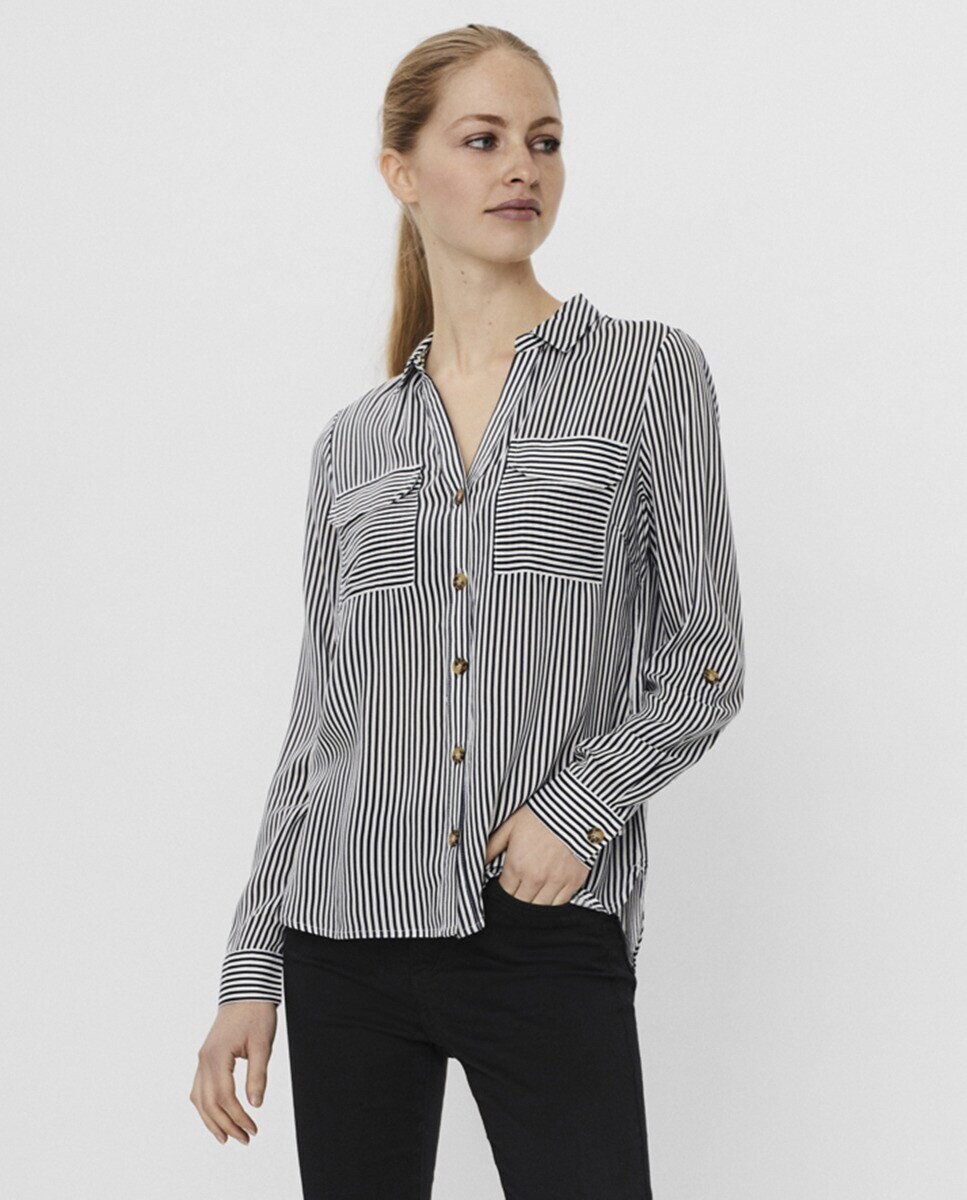 

Базовая женская рубашка с длинным рукавом Vero Moda, белый