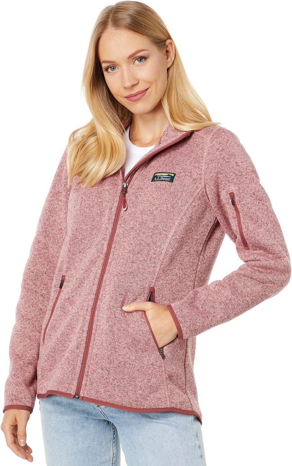 

Куртка Sweater Fleece Full Zip Jacket L.L.Bean, цвет Field Rose