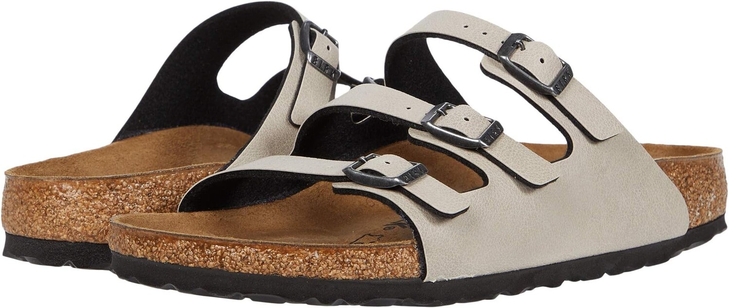 

Сандалии на плоской подошве Florida Birko-Flor Birkenstock, цвет Stone PU Birko-Flor