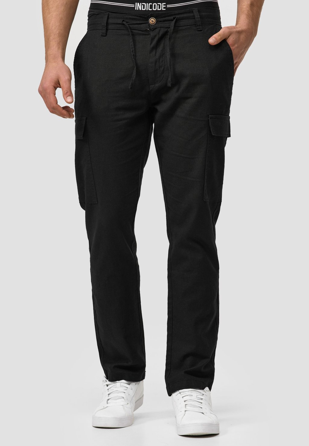 Брюки-карго INDICODE JEANS, цвет black брюки карго idbromfield indicode jeans цвет black