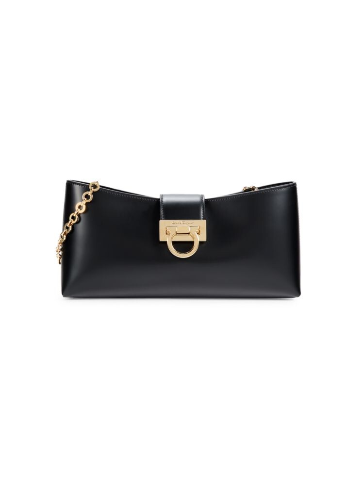 

Кожаная сумка через плечо Ferragamo, черный