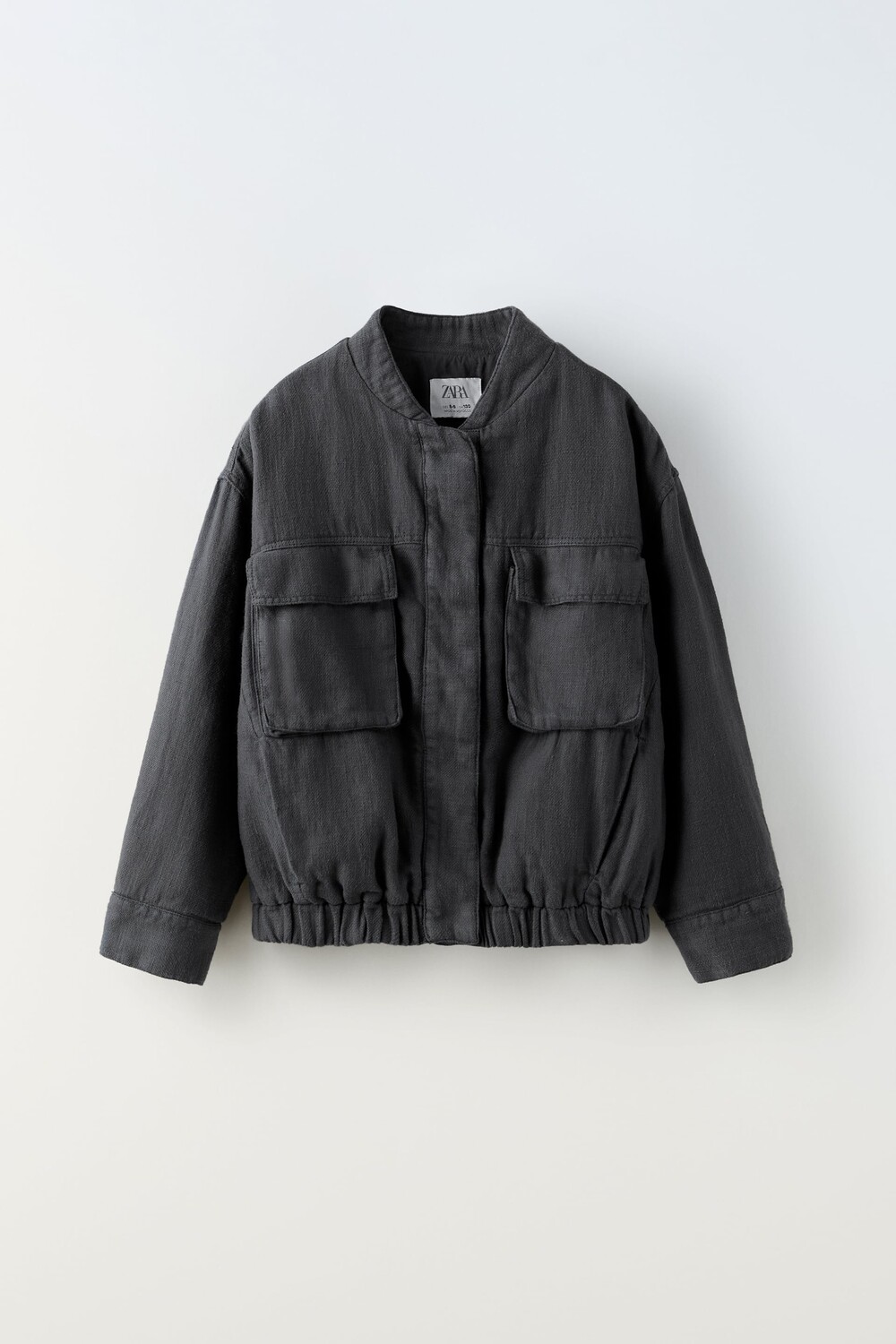 

Куртка для пилота из барана Zara, антрацитово-серый