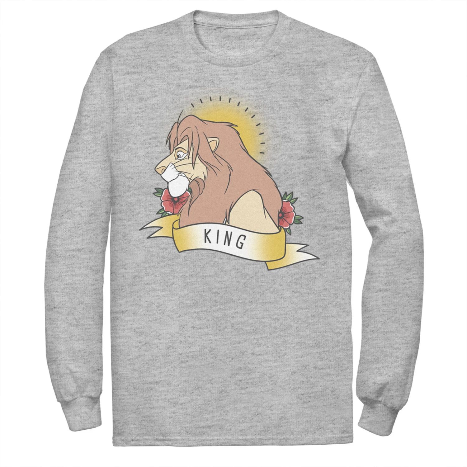 Мужская желтая футболка Disney King Lion King Simba King Tattoo Licensed Character