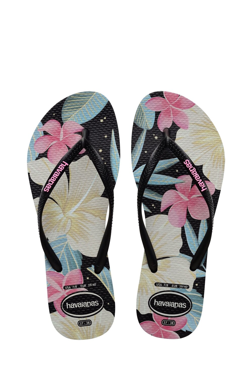 

Черные босоножки узкого кроя с цветочным принтом Havaianas, черный