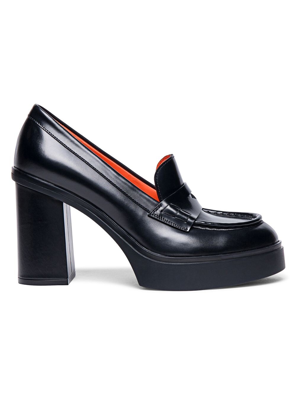 

Кожаные лоферы на блочном каблуке Santoni, черный