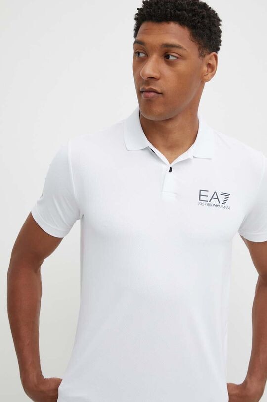 

Тренировочное поло EA7 Emporio Armani, белый
