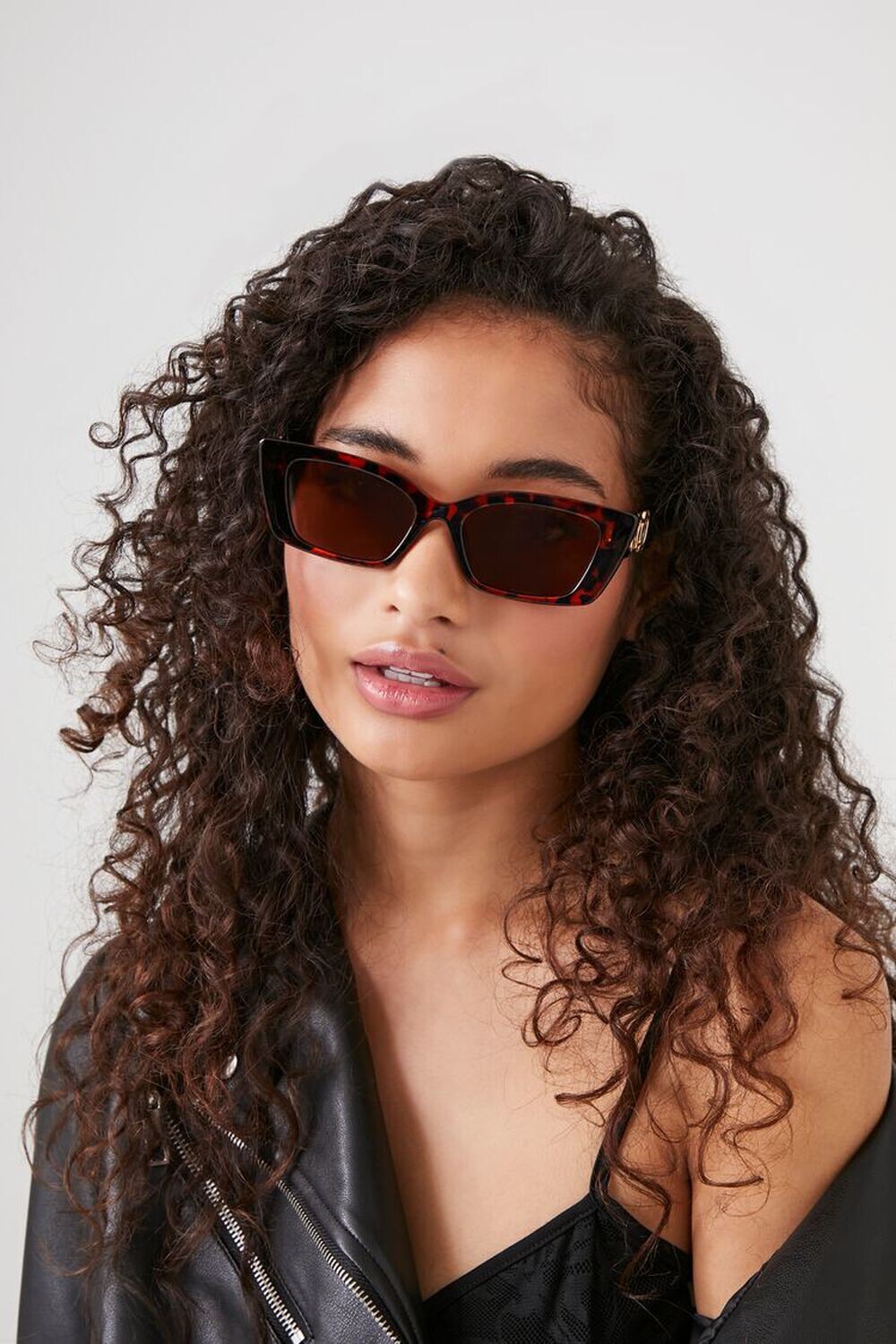 

Затемненные солнцезащитные очки кошачий глаз Forever 21, коричневый