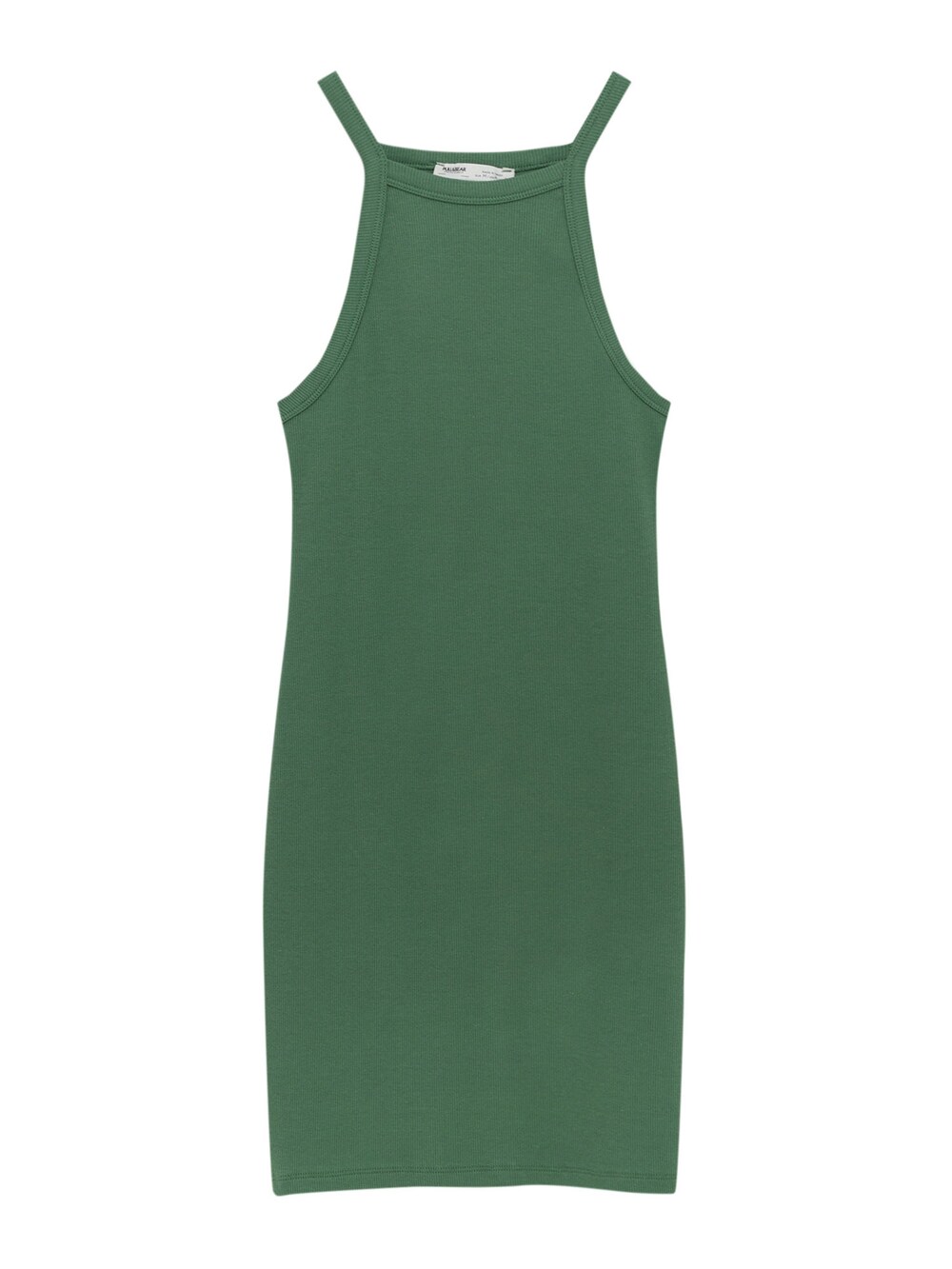 Платье Pull&Bear, зеленый платье pull