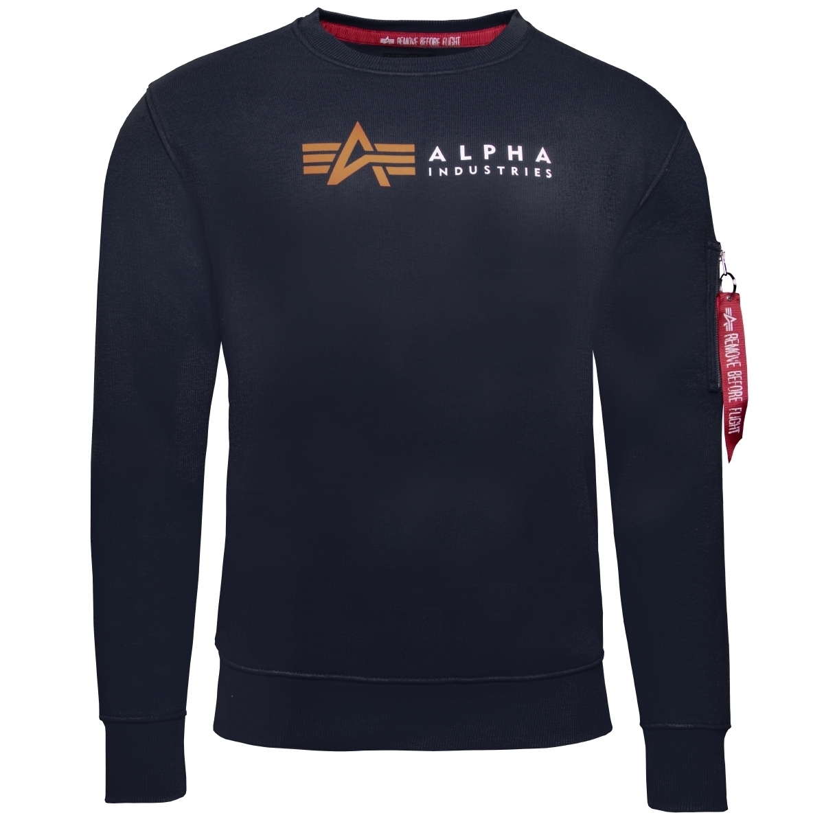 Толстовка Alpha Industries Alpha Label Sweater, синий толстовка alpha industries alpha label бежевый