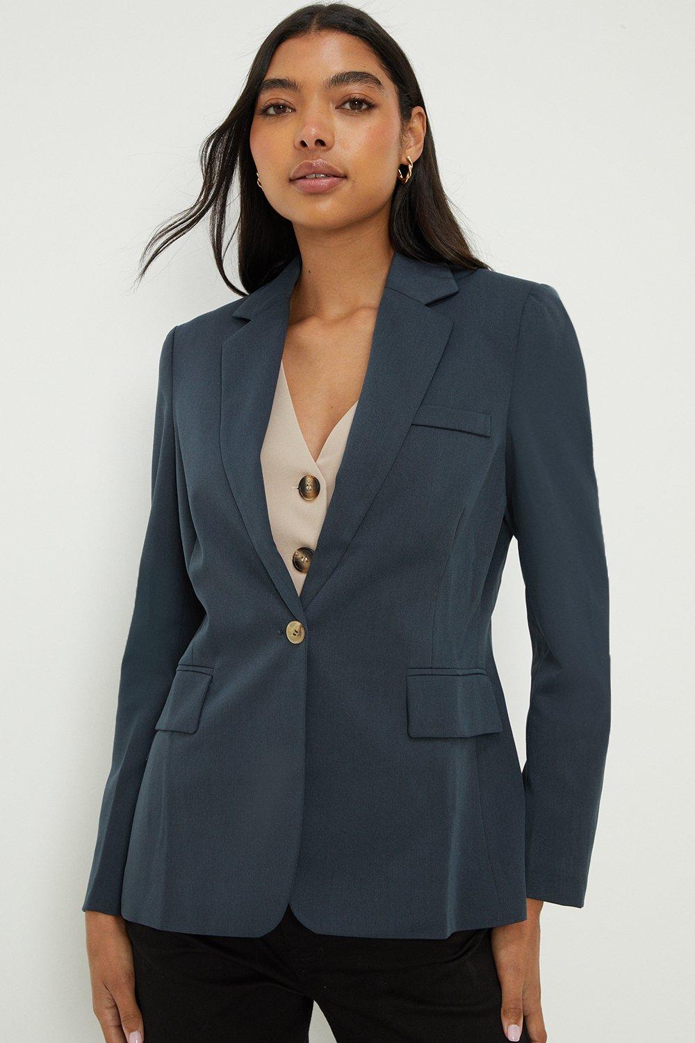 Однобортный пиджак Dorothy Perkins, серый пиджак однобортный размер 64 серый