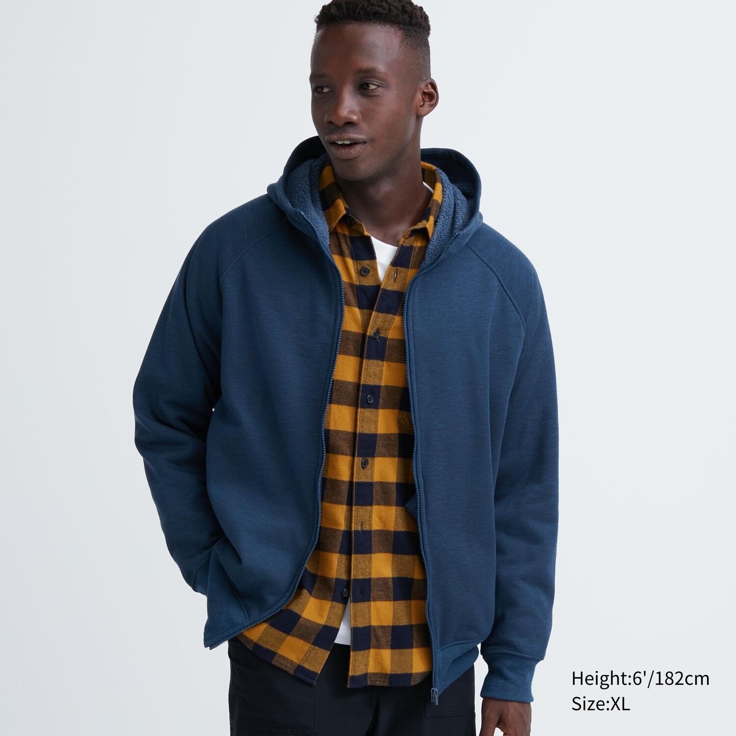 

Толстовка Uniqlo Heattech с подкладкой, синий