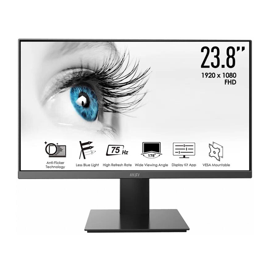 

Монитор MSI Pro MP241X 23.8'', 1920 x 1080, 75 Гц, VA, черный