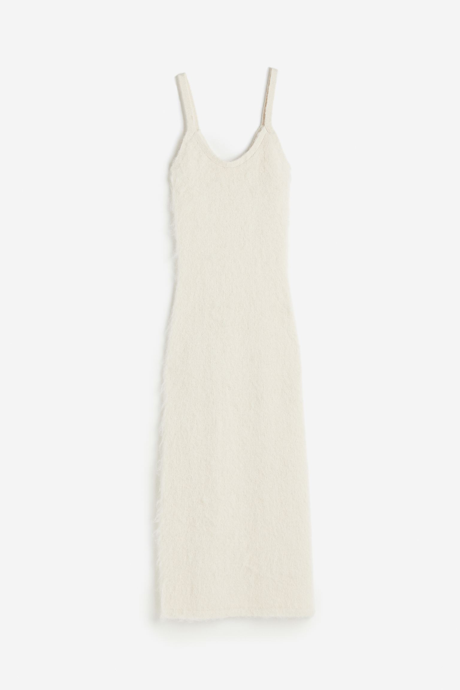 Платье H&M Knit, белый платье с принтом длинное на бретелях napi 1 s черный