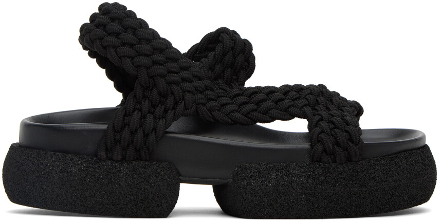 

Черные плетеные сандалии Dries Van Noten
