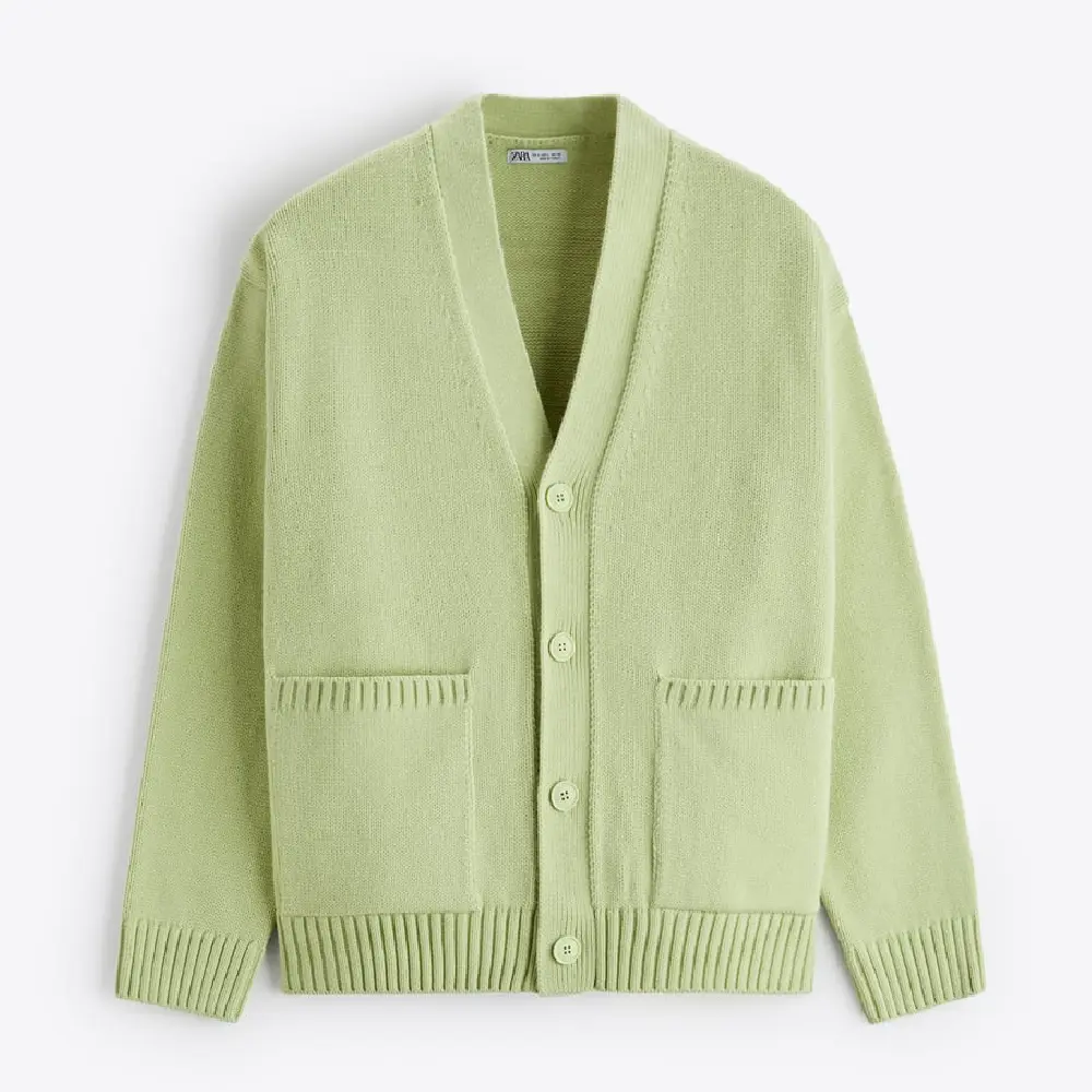 

Кардиган Zara Pockets, зеленый