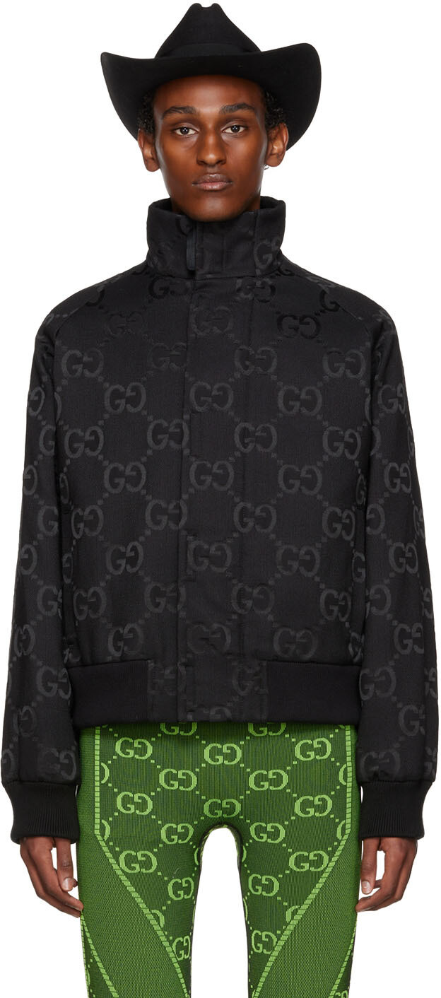 

Черная куртка Jumbo с узором GG Gucci, Черный