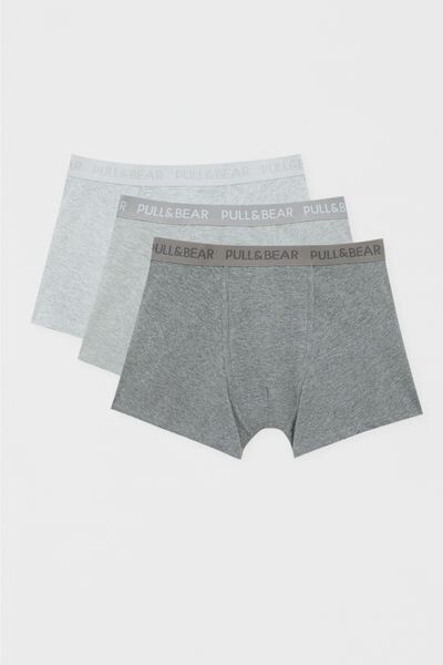 

3 комплекта серых боксеров PULL&BEAR