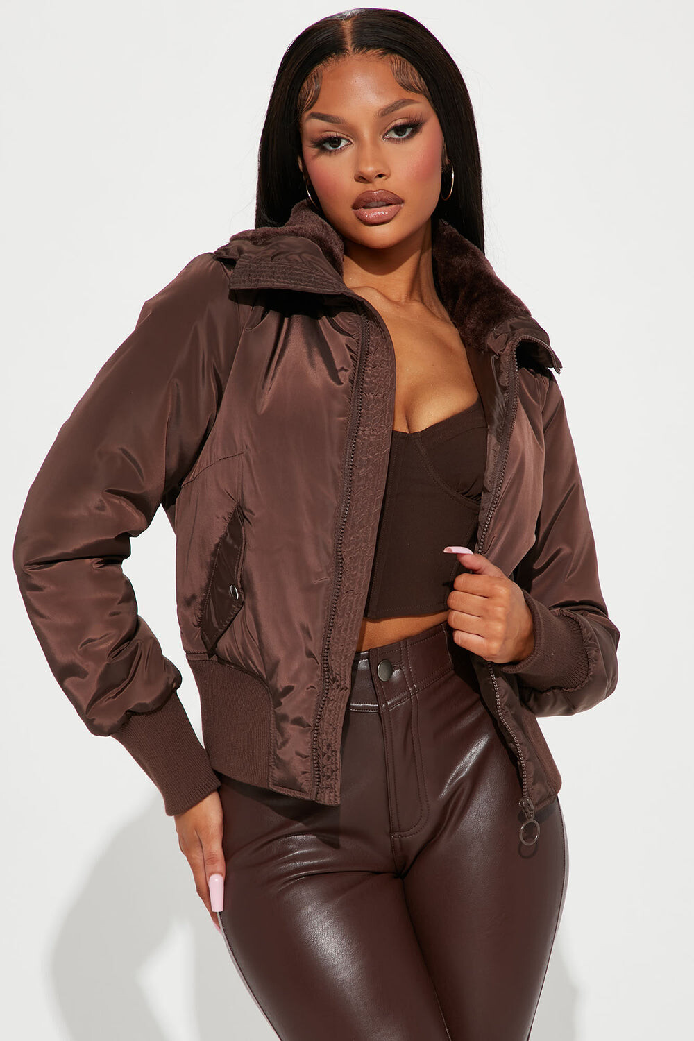 

Куртка Fashion Nova NYJK260B, шоколад