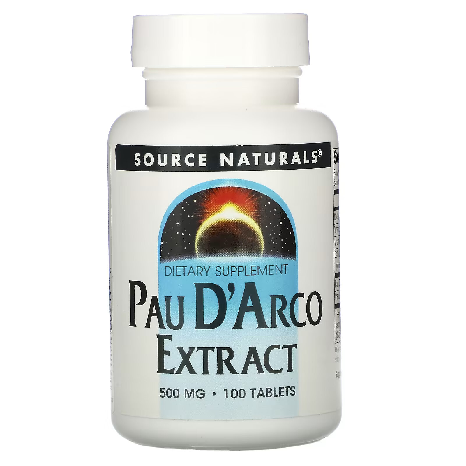Source Naturals, экстракт коры муравьиного дерева, 500 мг 100 таблеток source naturals экстракт куркумы 100 таблеток
