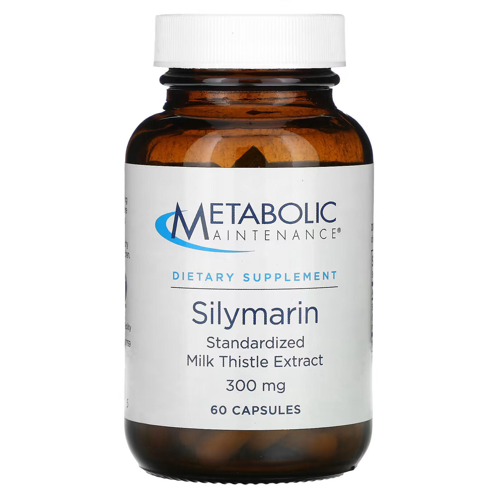 Metabolic Maintenance, Силимарин, стандартизированный экстракт расторопши, 300 мг, 60 капсул силимарин metabolic maintenance 300 мг 180 капсул