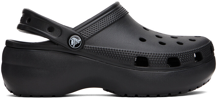 

Черные классические сабо на платформе Crocs