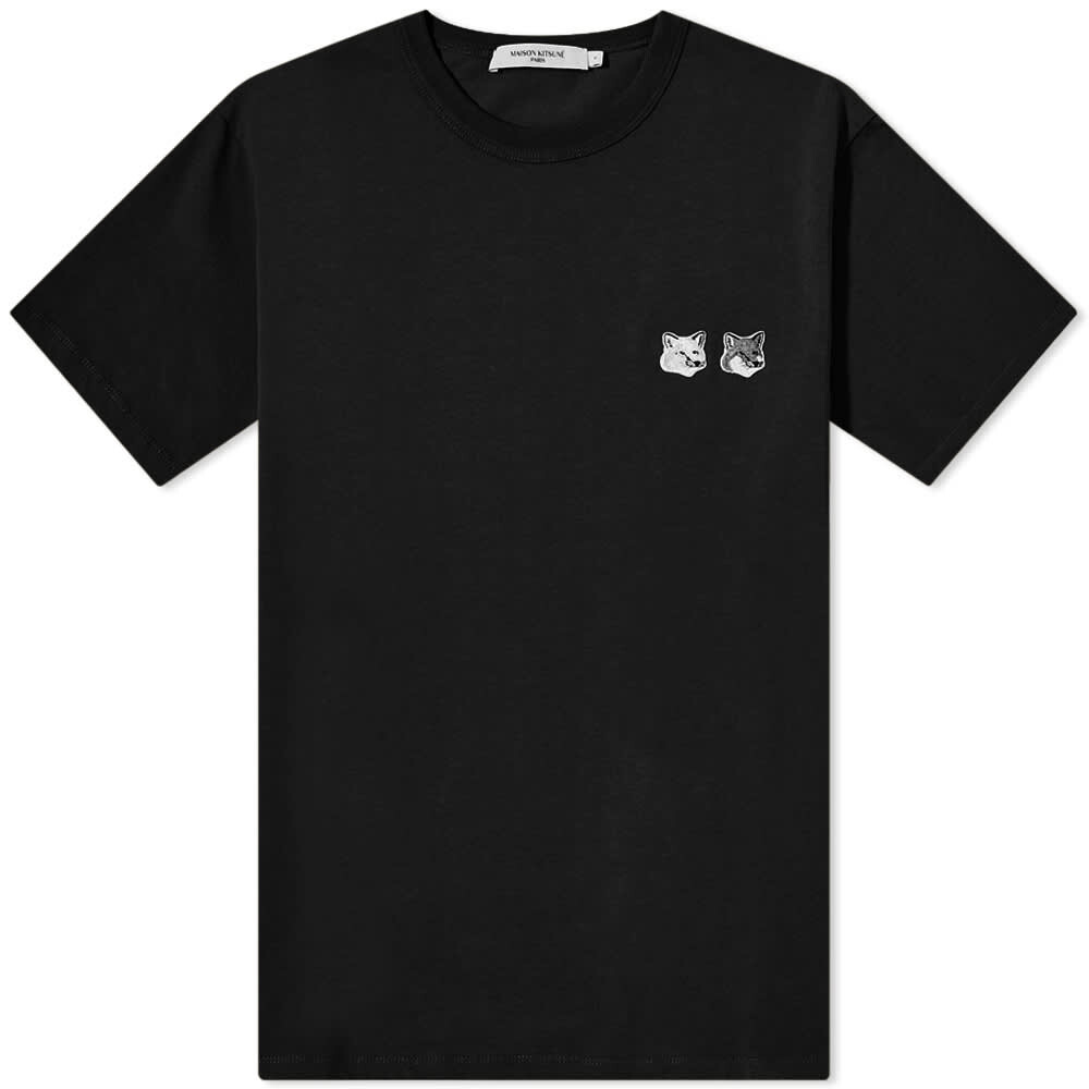 

Футболка Maison Kitsuné Double Monochrome Fox Head Patch Classic Tee, Черный