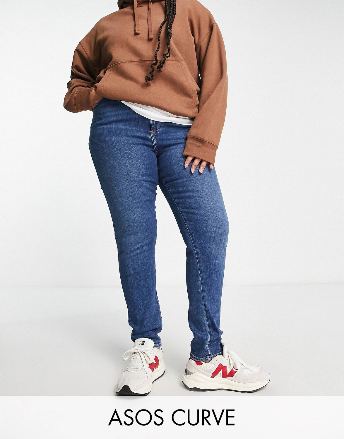 

Темно-синие джинсы скинни ASOS DESIGN Curve