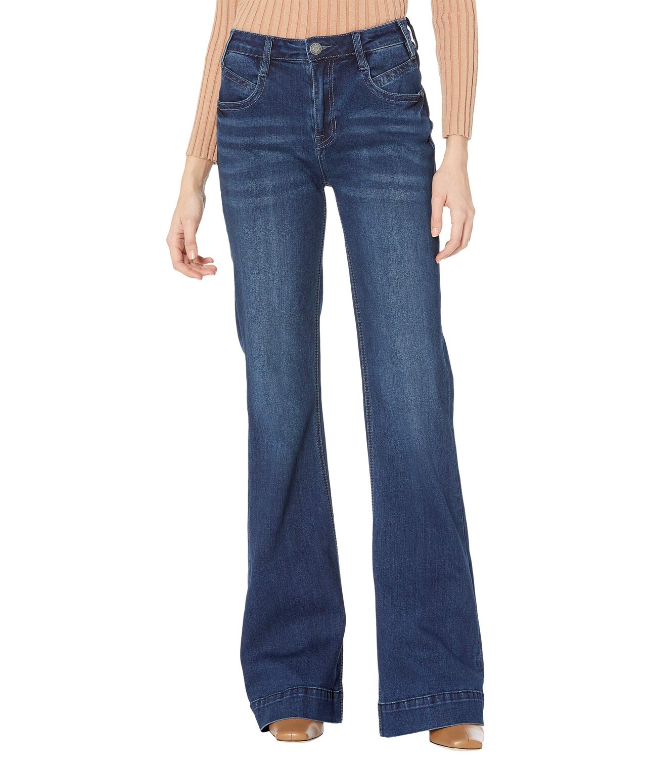 

Джинсы Rock and Roll Cowgirl, High-Rise Trousers in Dark Wash W8H7506