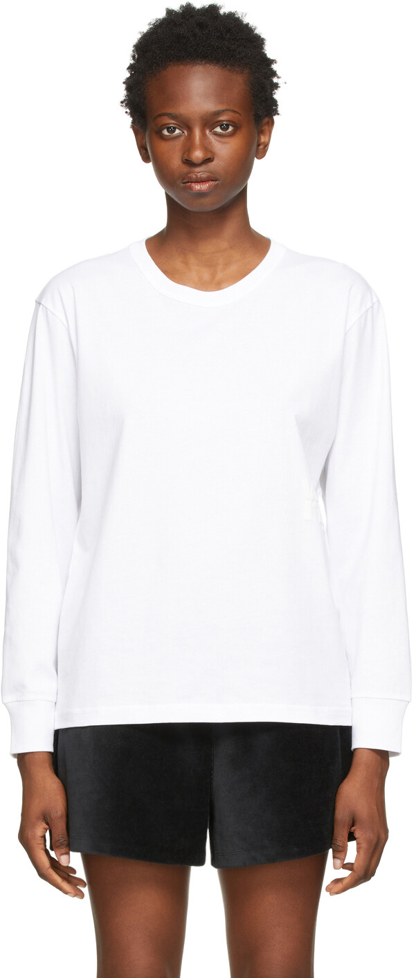 

Белая футболка с длинным рукавом с логотипом Puff alexanderwang.t